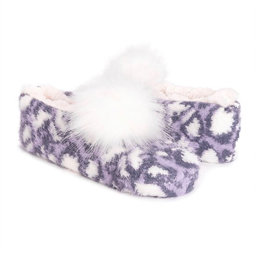 Muk Luks Ballerina Pom Pom Slippers Size L/XL 8-10